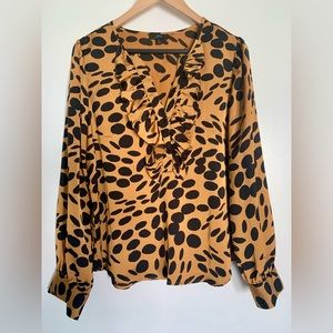 Jcrew Animal Print Blouse in size Large